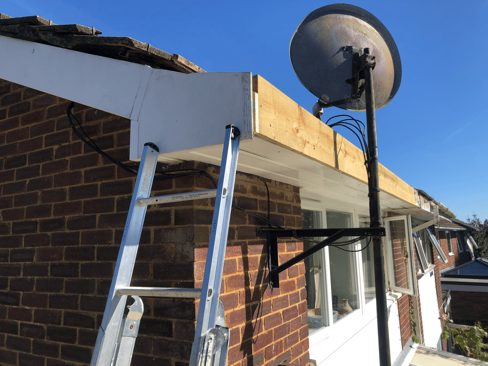 New fascia and soffit installation